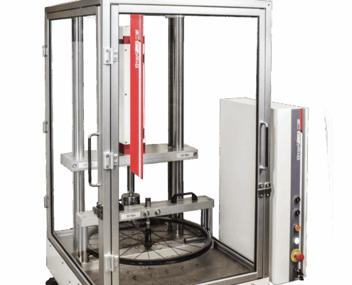 Test machine for wheels and tires