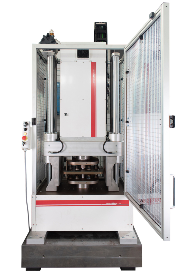 linear motor-based testing machine for coil springs